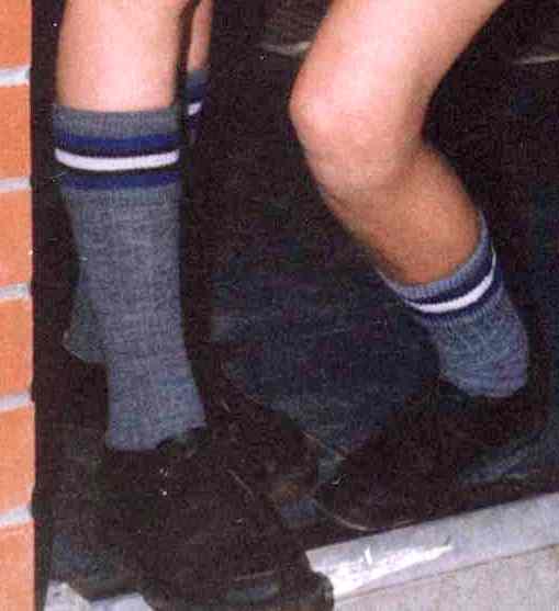 school socks with colored bands