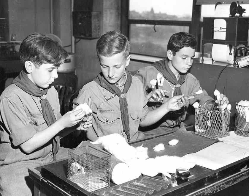 Wold War II Boy Scout volunteer hospital work