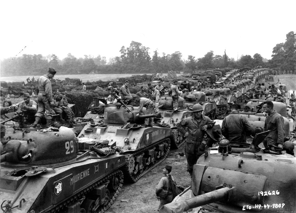 American World War II tank M4 Sherman 
