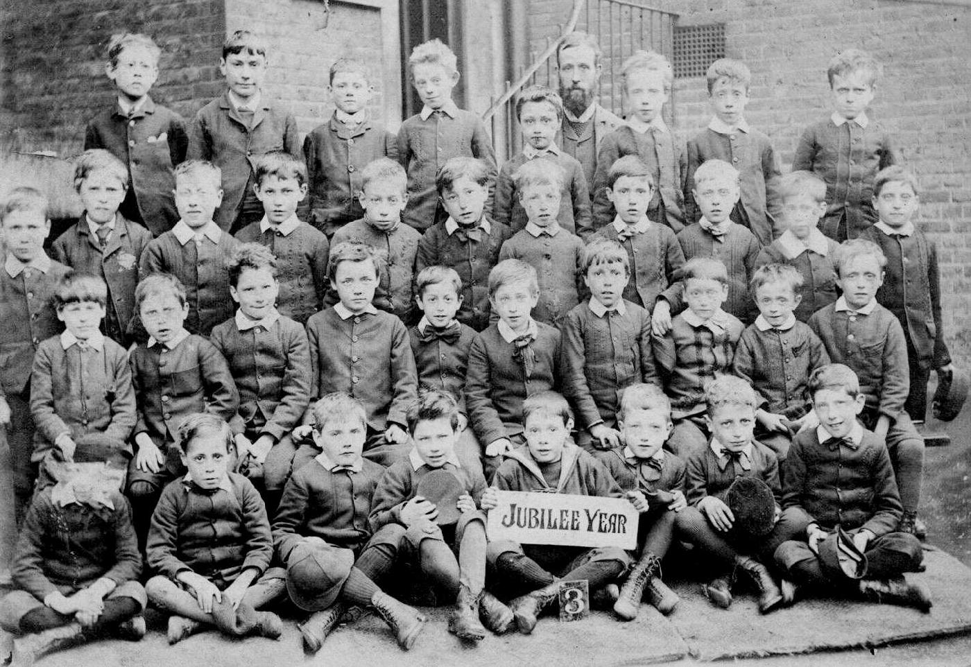 English school collar buttoning jackers 1890s