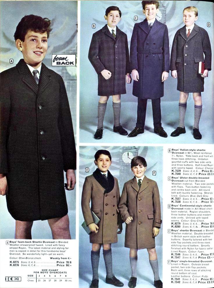 English Mail Order:  Kays Boys' Overcoats 