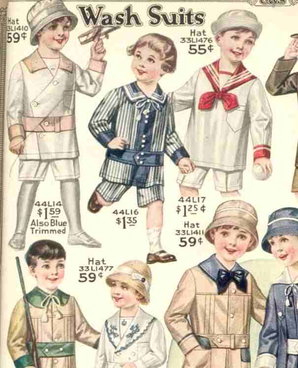 American mail order catalogs with boys clothes -- 1918