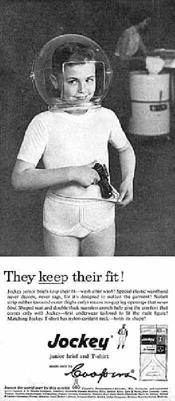1947 Ad Coopers Inc. Jockey Underwear Fireman Uniform - ORIGINAL