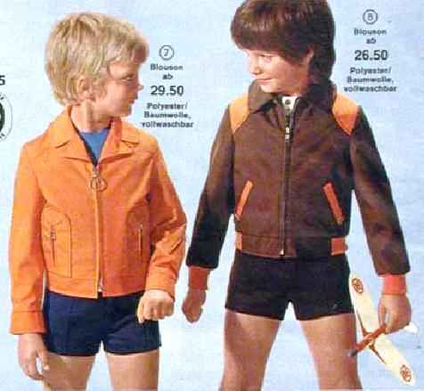 German mail order catalogs with boys clothes -- Quelle jackets 1973