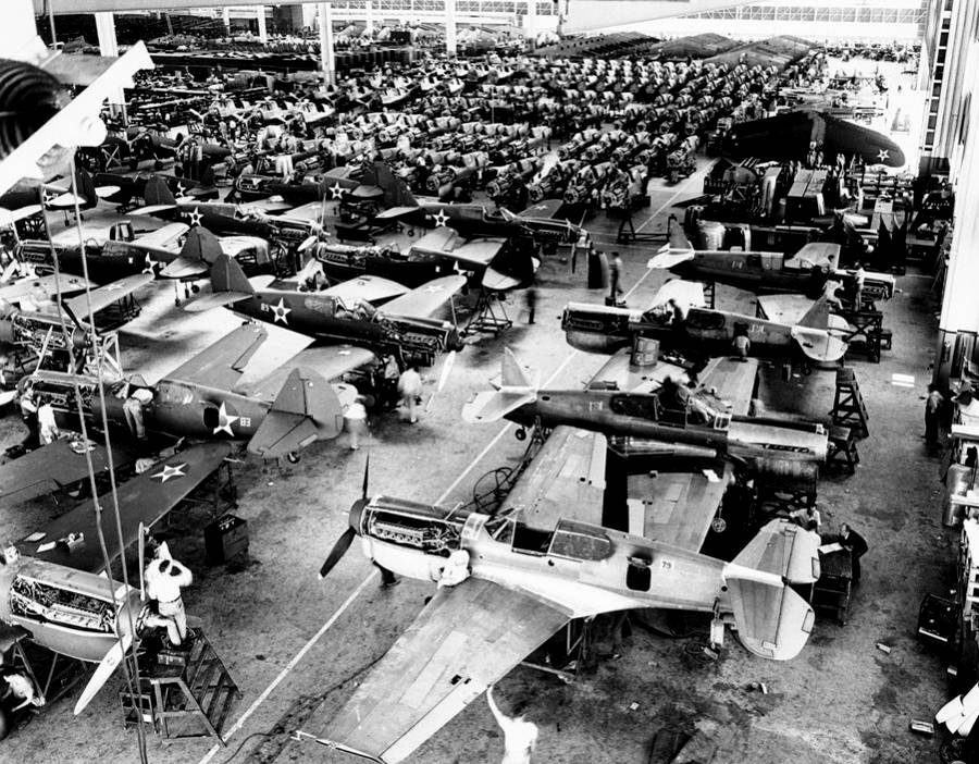 American World War II aircraft production