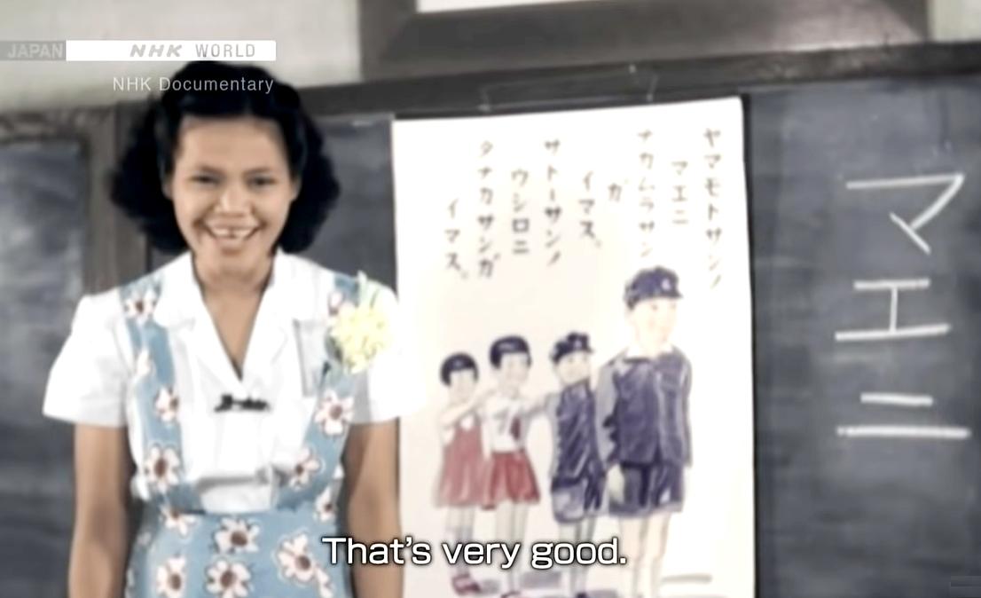 Japanese teacher teaching Filipinos