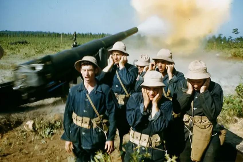 American artillery